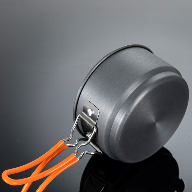 Utensilios de cocina para acampar al aire libre, de una sola olla, que recogen el calor