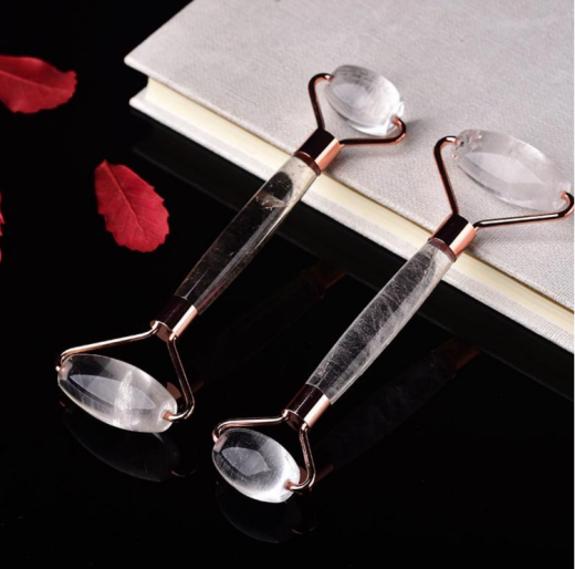 Rodillo de masaje de jade de cristal natural