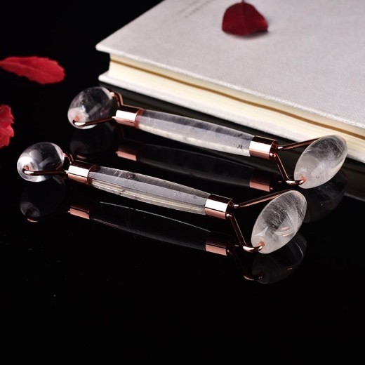 Rodillo de masaje de jade de cristal natural