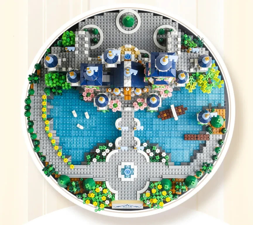 Serie de construcción de castillos de cuento de hadas con bloques de construcción ensamblables de micropartículas