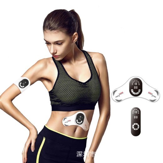 Almohadilla de masaje EMS con microcorriente y control remoto inteligente. Instrumento de masaje con calefacción.