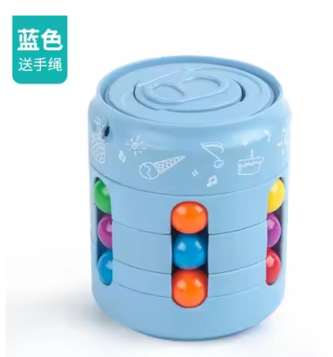 Cubo de frijoles mágico giratorio Montessori, juguete para la punta de los dedos, juego de ingenio para niños, juguetes para aliviar el estrés, regalo para niños y niñas