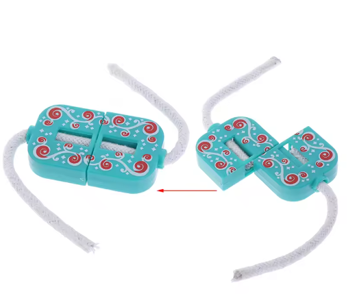 1 pieza de truco de magia de primer plano para restaurar una cuerda rota, rompecabezas para niños, juguete novedoso