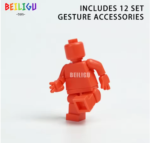 Figuras de acción hiperactivas móviles MOC, bloques de construcción multiarticulares con gestos manuales, ideas de construcción, juguetes para niños