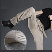 Pantalones tácticos para hombre, resistentes al agua, flexibles, antidesgarro, cargo, ligeros, para senderismo, color negro