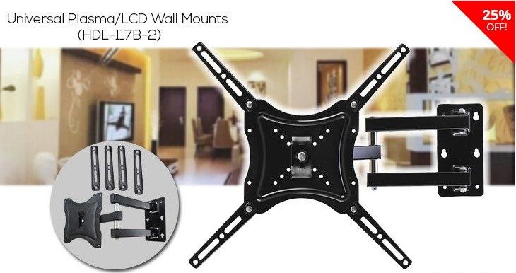 Soporte de TV de pared giratorio de 14" a 55" LED LCD universal