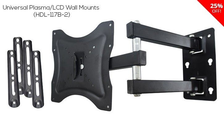 Soporte de TV de pared giratorio de 14" a 55" LED LCD universal