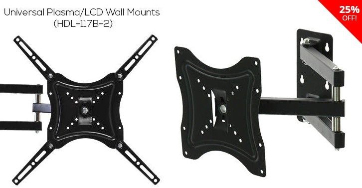 Soporte de TV de pared giratorio de 14" a 55" LED LCD universal