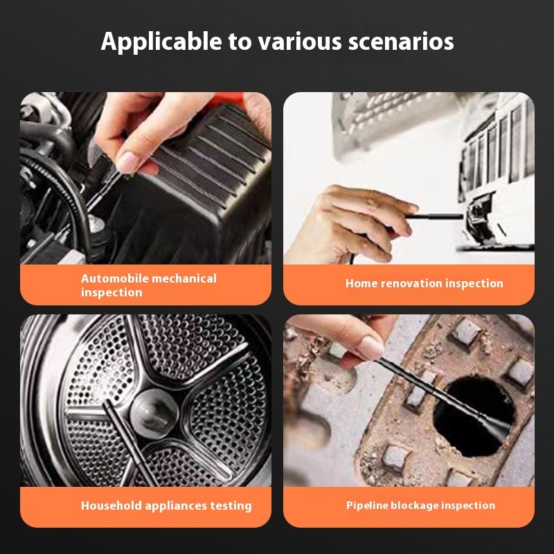 Endoscopio industrial de alta definición de 43 pulgadas con pantalla IPS de 1080p y cámara de mano de 8 m