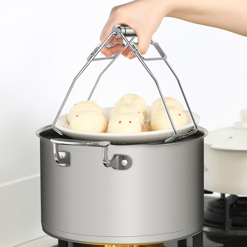 Recogedor de pinzas de cocina de acero inoxidable para el hogar