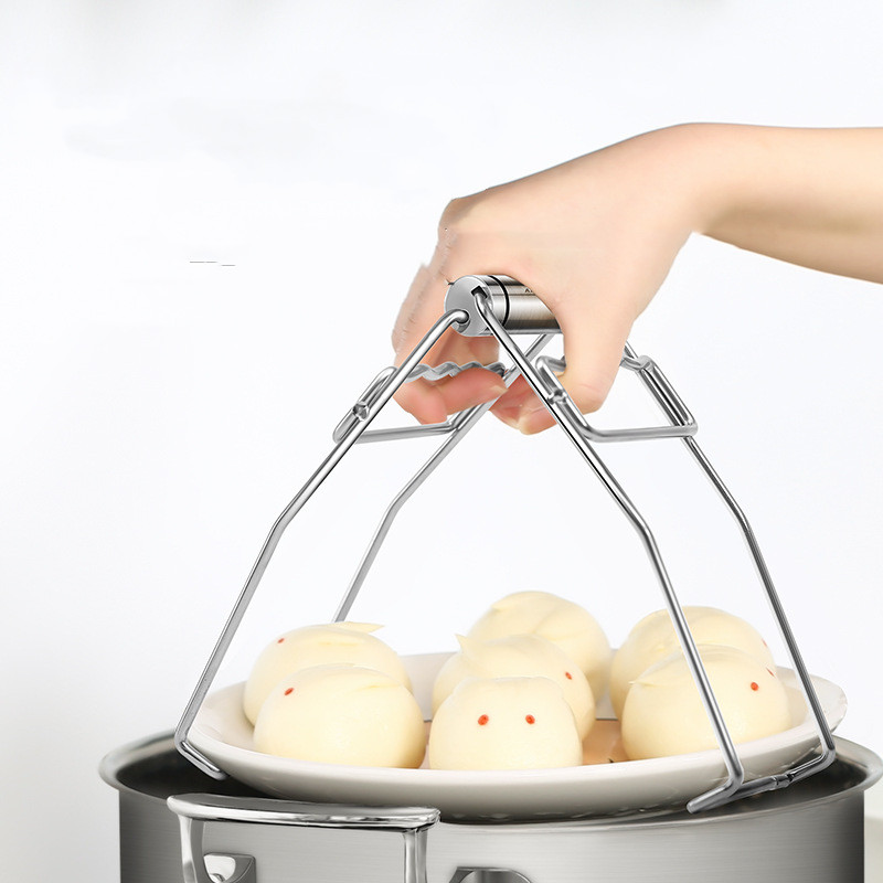 Recogedor de pinzas de cocina de acero inoxidable para el hogar