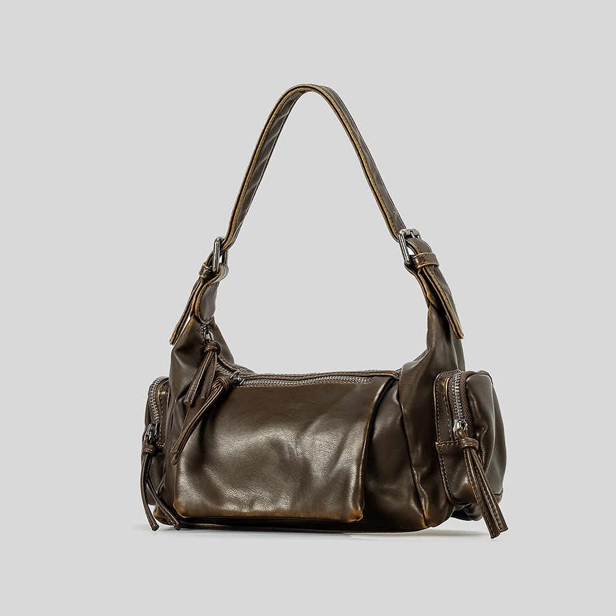 Bolso bandolera punk desgastado Y2g, bolso francés