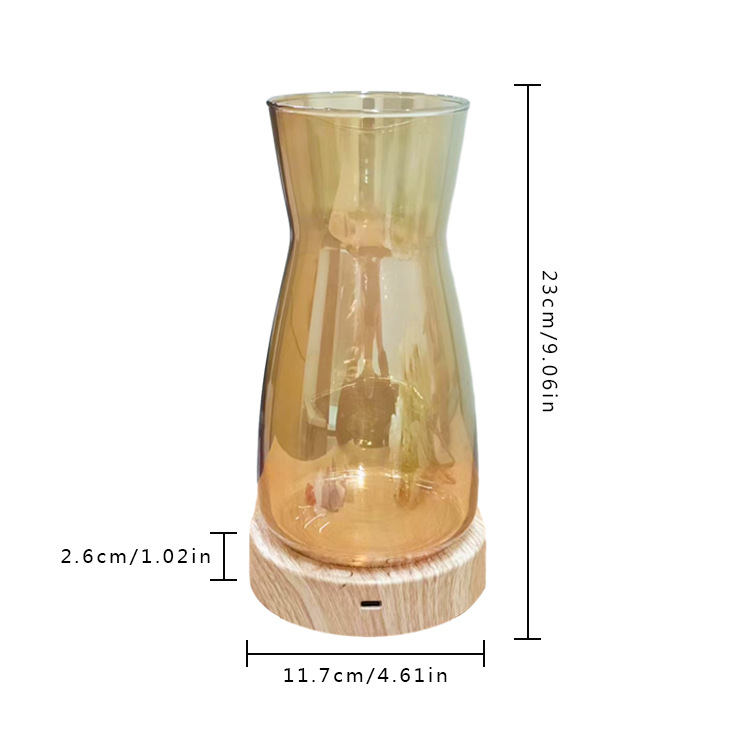 Jarrón de luz LED giratorio de color mágico, lámpara creativa para decoración del hogar