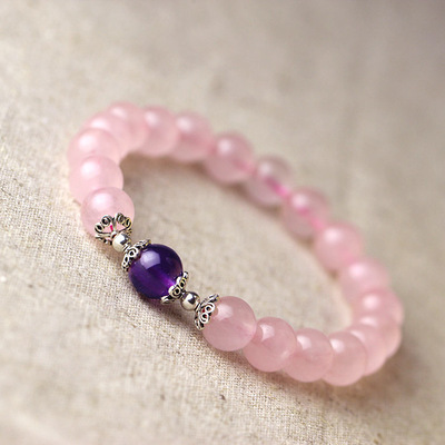 Pulsera de cristal Pulsera de amatista