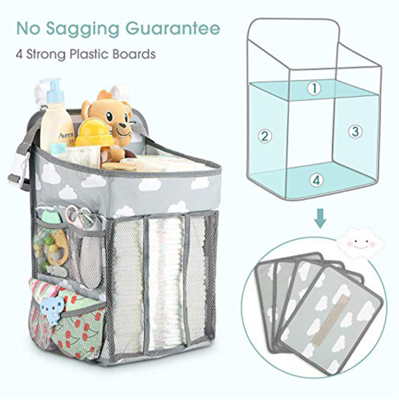 Organizador portátil para cuna de bebé, bolsa colgante para cama