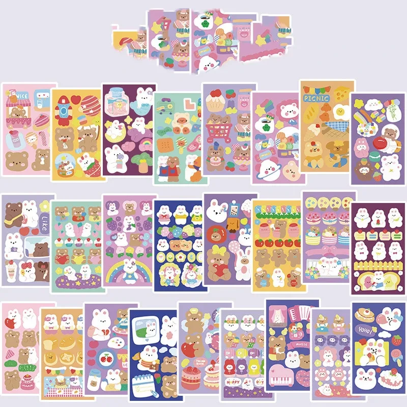 Etiqueta adhesiva decorativa con diseño de pequeño patrón en forma de viento, con dibujos de lindas manos de niña.