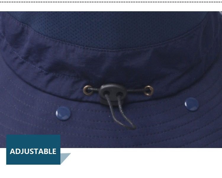 Sombrero de ala ancha para hombre, ideal para pesca al aire libre, senderismo y protección UV.