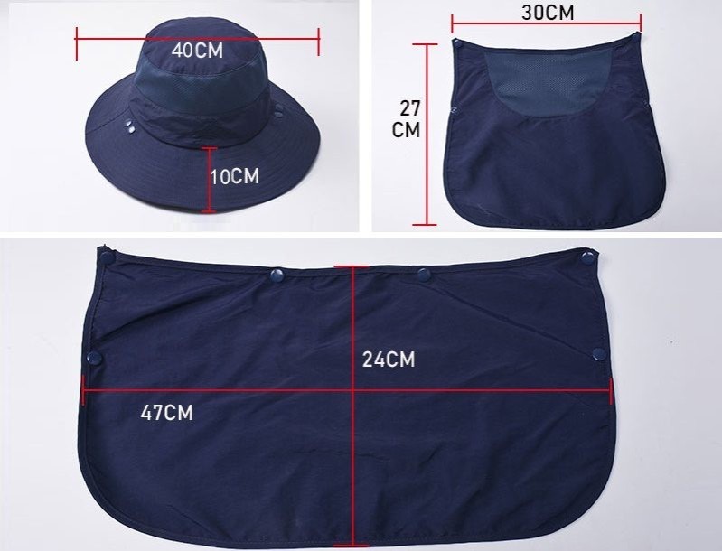 Sombrero de ala ancha para hombre, ideal para pesca al aire libre, senderismo y protección UV.