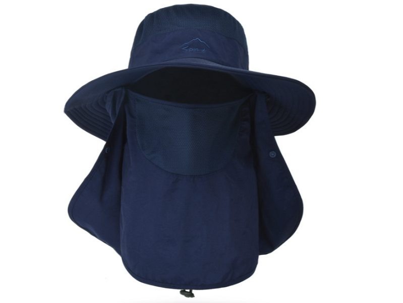 Sombrero de ala ancha para hombre, ideal para pesca al aire libre, senderismo y protección UV.