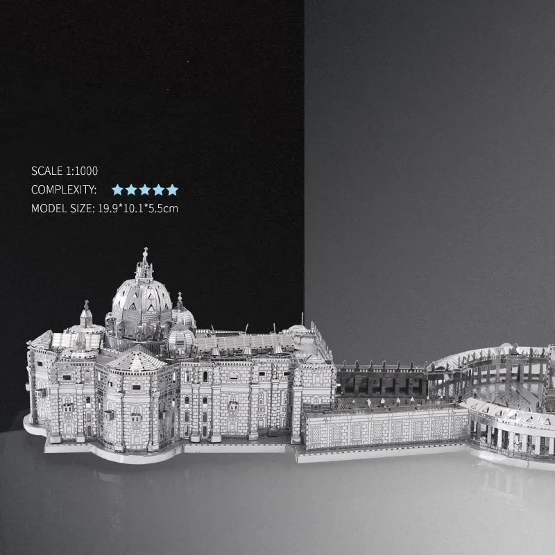 Modelo de ensamblaje de metal 3D: rompecabezas de bricolaje de Notre Dame de París