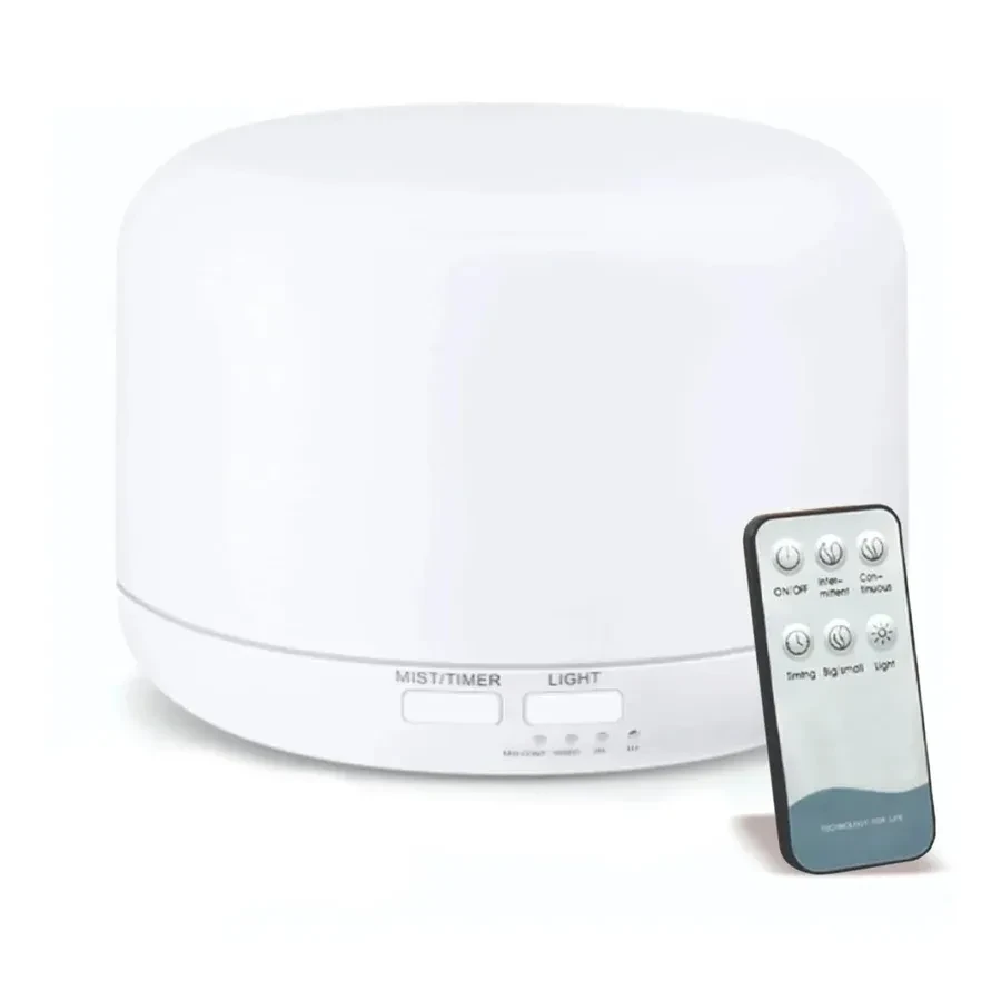 Difusor Eletrico Aroma Ultrassonico Com Led 500 Ml Blanco