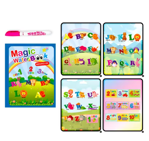 Juguetes de educación temprana para niños, libro mágico con bolígrafo, dibujo al agua, juguetes Montessori, regalo, libro para colorear reutilizable, libro de dibujo mágico