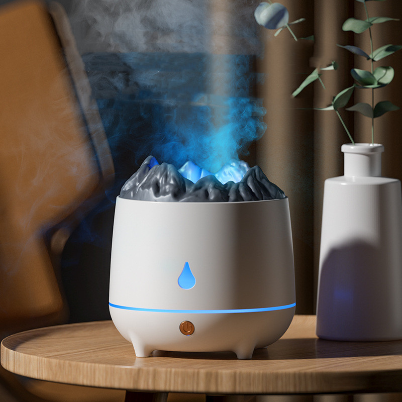 Nuevo humidificador Volcán, máquina de aromaterapia Flaming Mountain, difusor Volcán, niebla para el hogar, volumen y creatividad.