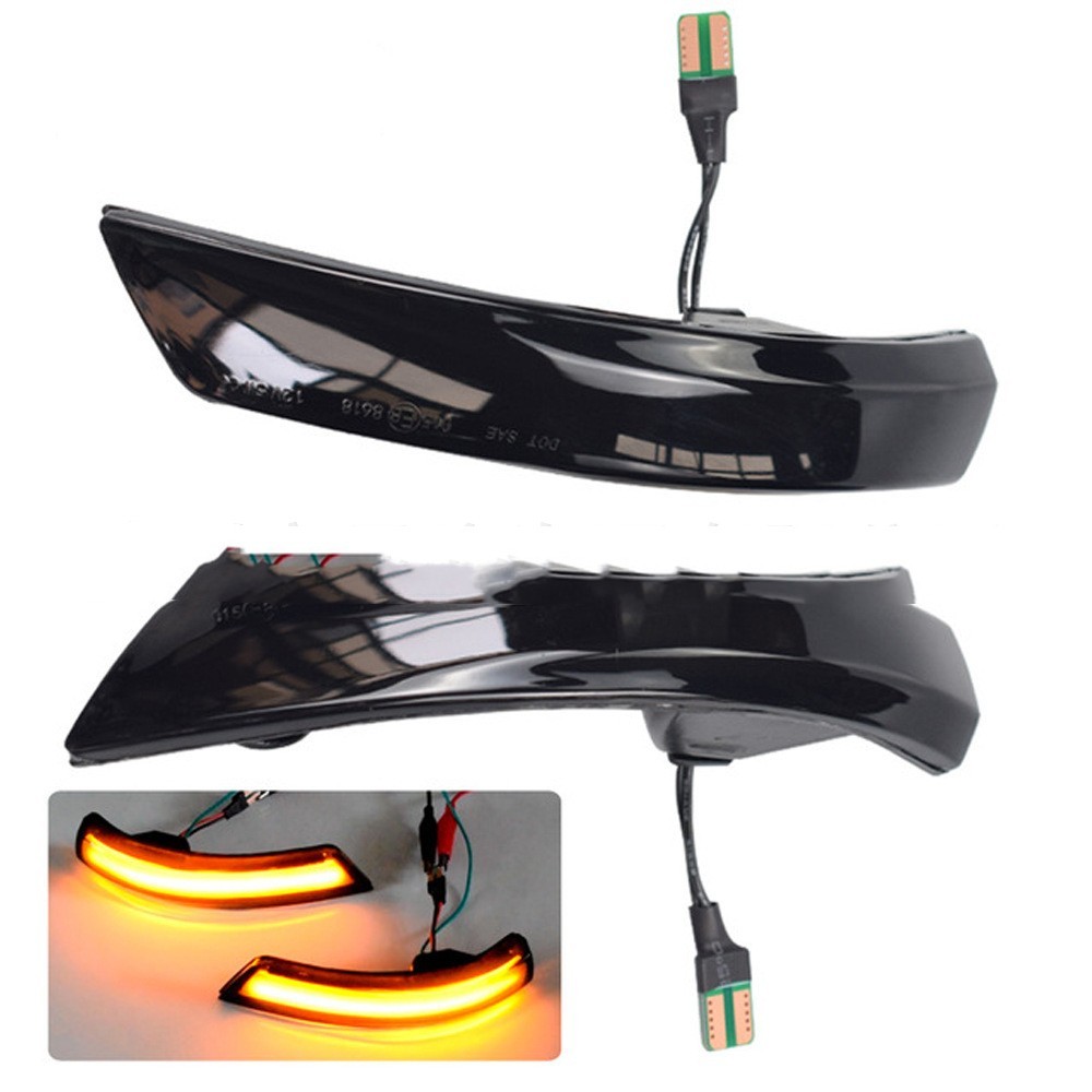 Luz de cascada para espejo retrovisor con un toque de azul