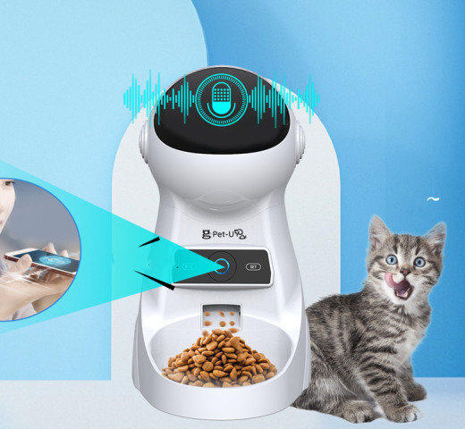 Control remoto temporizado y cuantitativo del comedero automático para mascotas
