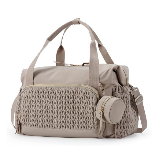 Bolso de mano a rayas de gran capacidad para viajes