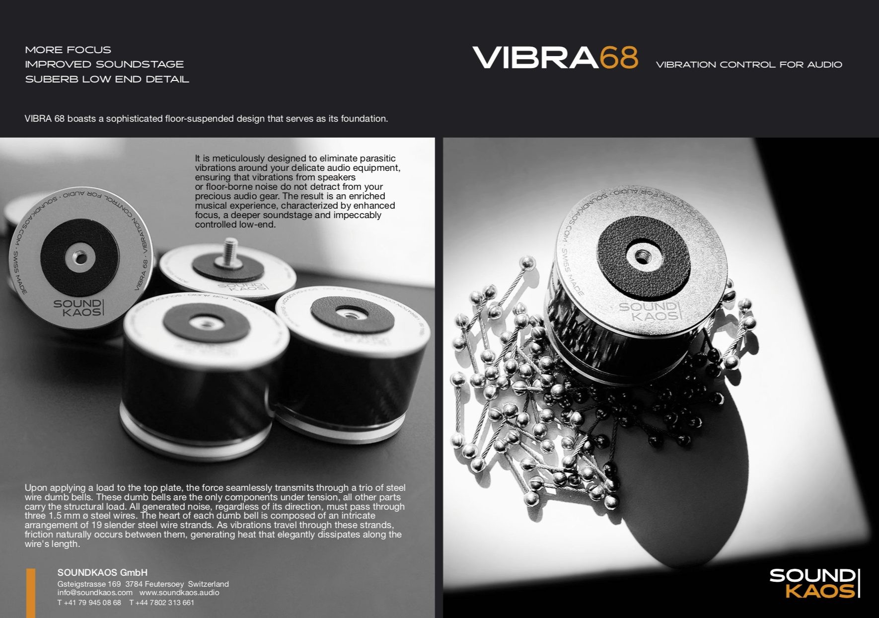 SOUNDKAOS Vibra 68 Control de vibración galardonado *Audio de referencia
