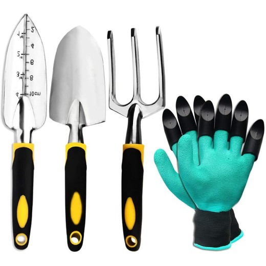 Juego de herramientas de jardinería de tres piezas de aleación de aluminio (precio directo de fábrica en Amazon) Herramientas agrícolas