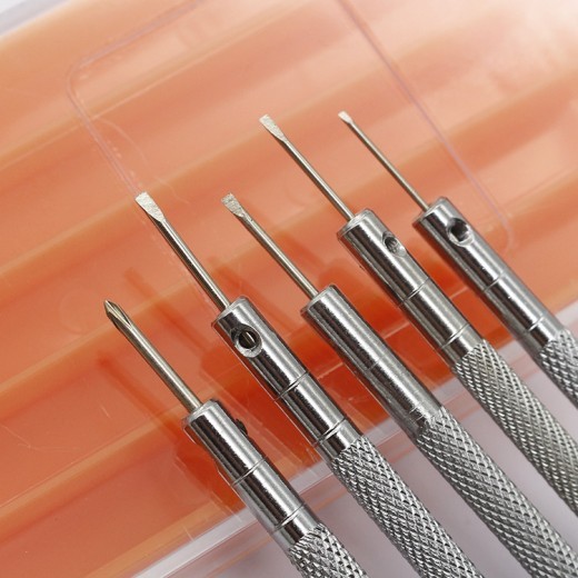 Juego de destornilladores para gafas, 5 herramientas de reparación