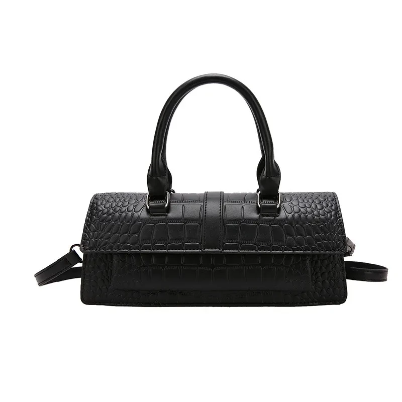 Bolso cuadrado pequeño con estampado de cocodrilo para mujer