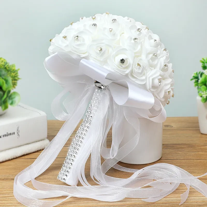 Ramos de boda artificiales hechos a mano con rosas