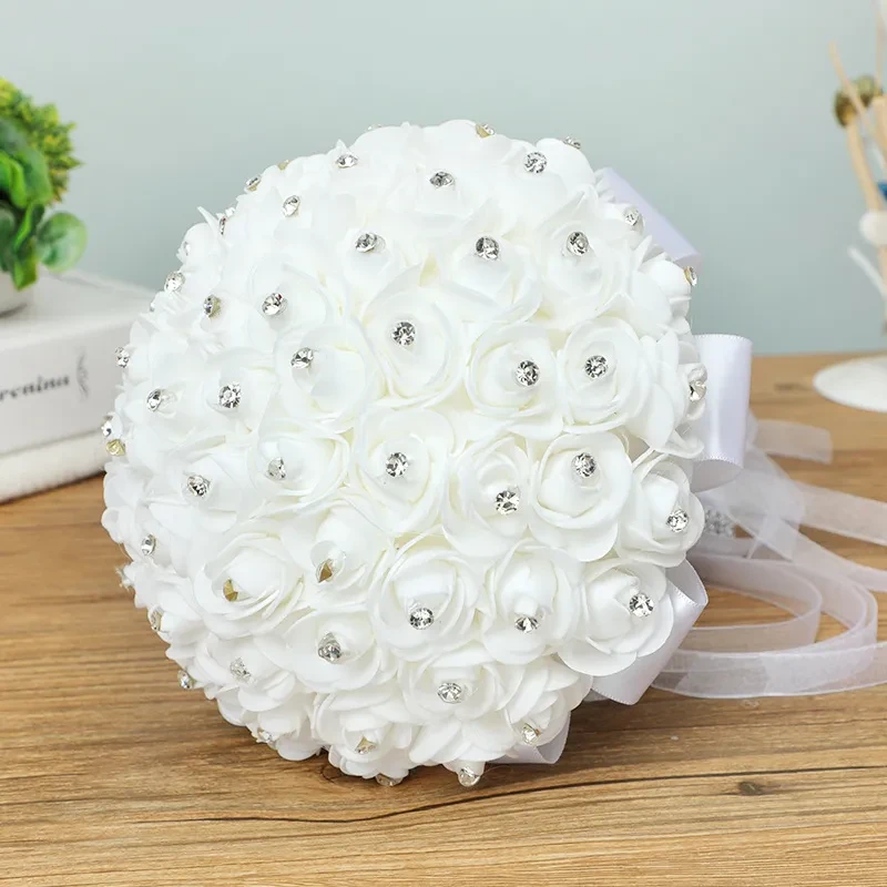 Ramos de boda artificiales hechos a mano con rosas