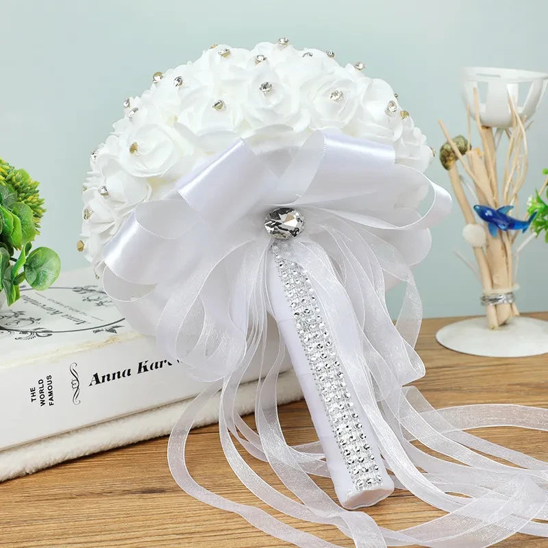 Ramos de boda artificiales hechos a mano con rosas