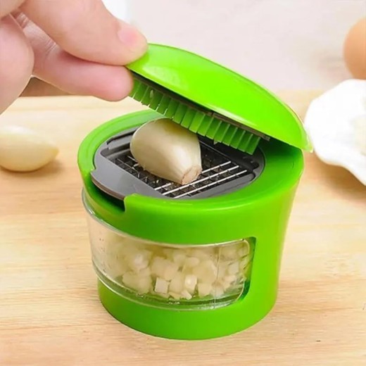 Prensa de ajo multifuncional de acero inoxidable de primera calidad, 1 pieza, picadora manual, utensilio de cocina esencial para uso doméstico y en restaurantes.