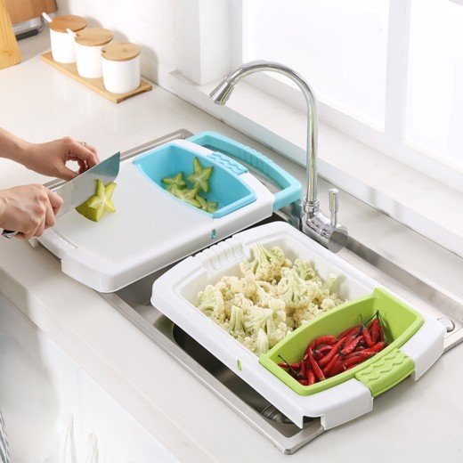 Tabla de cortar con desagüe de cocina