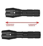 Linterna LED recargable de alta potencia con batería 18650