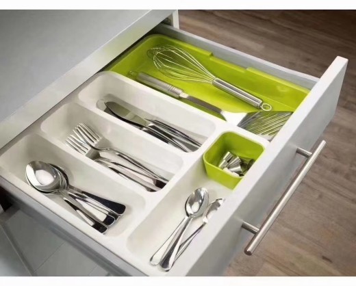 Organizador retráctil para cajones de cocina