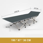 Camilla/cama de camping portátil plegable de 190 x 67 x 36 cm