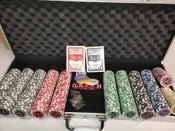 500 fichas de póker de arcilla y juegos de fichas láser de alta calidad en estuche de aluminio