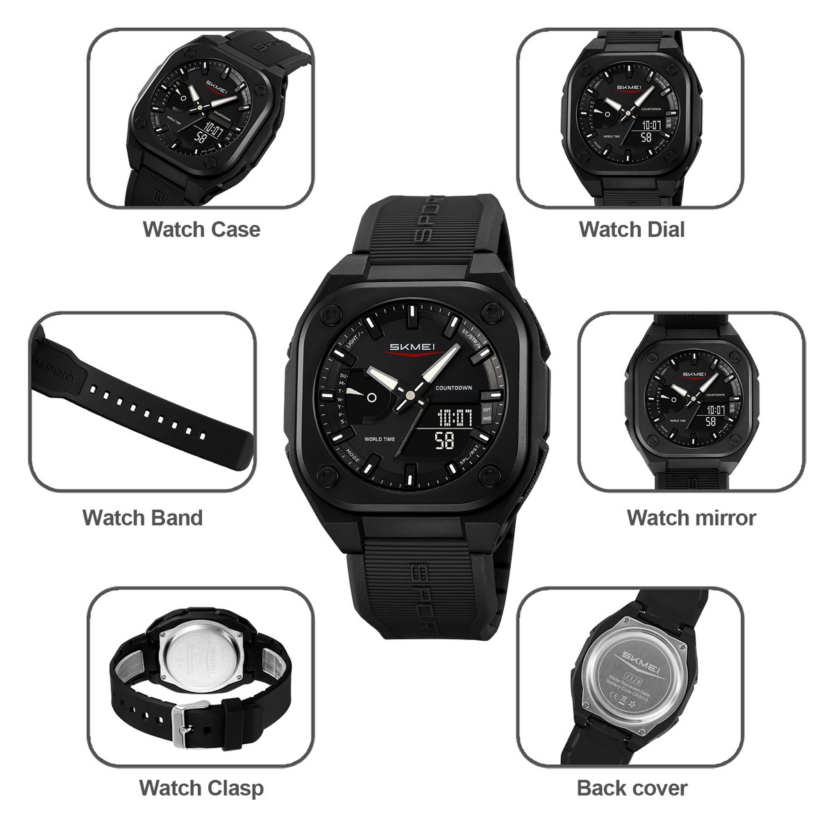 Reloj electrónico digital de negocios SKMEI