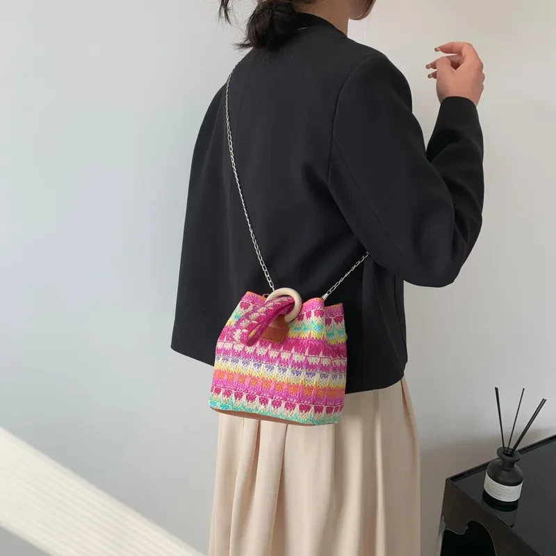 Bolso de hombro con cadena simple de moda de primavera