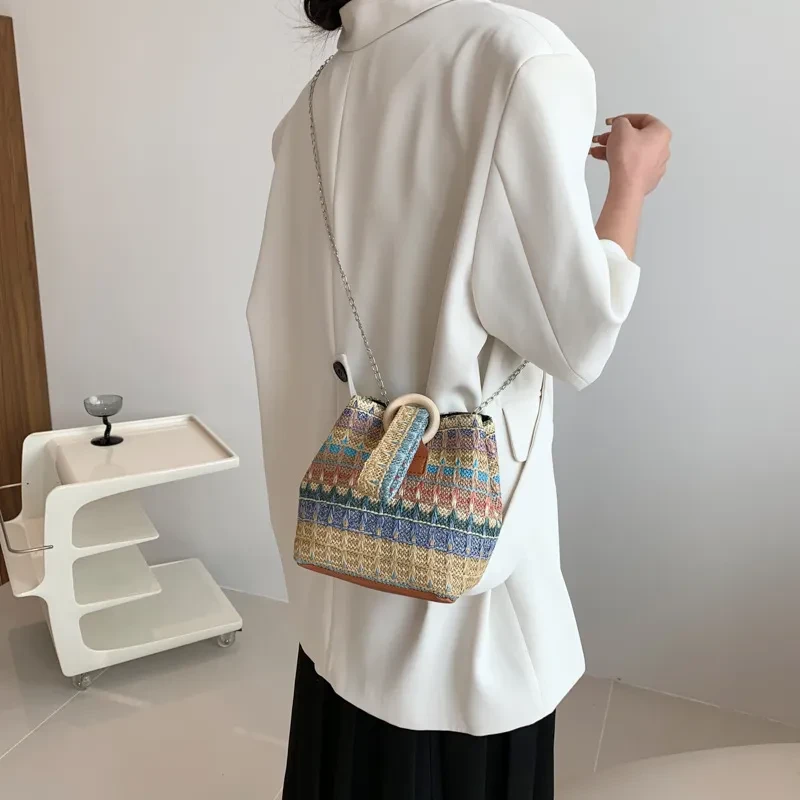 Bolso de hombro con cadena simple de moda de primavera
