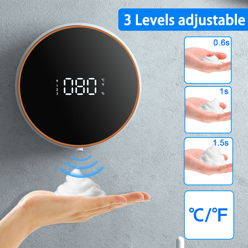 Dispensador de jabón de espuma para lavado de teléfonos móviles, montaje en pared, inducción