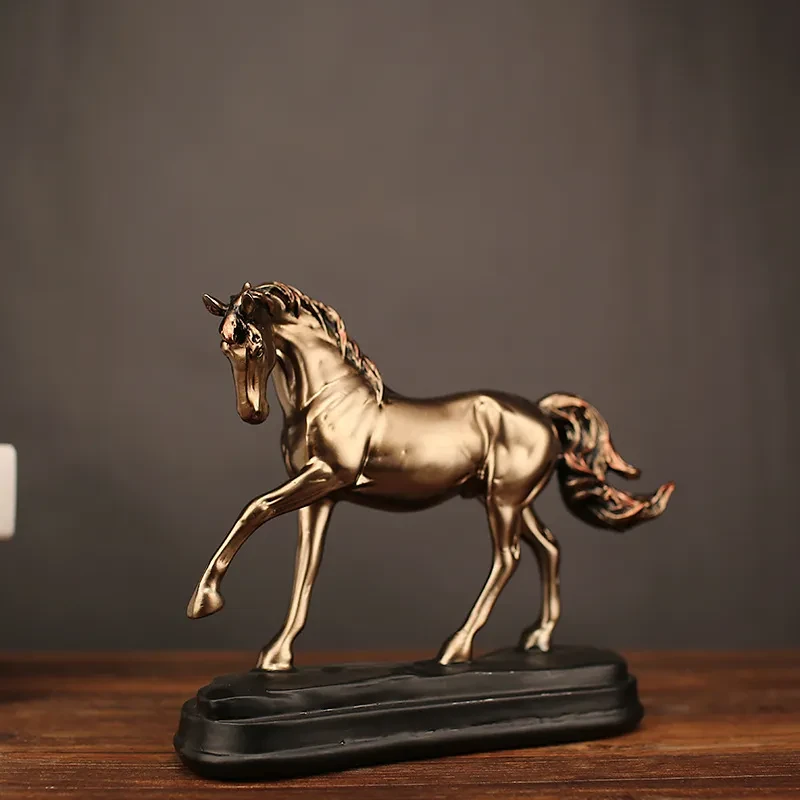 Adorno de resina para el hogar, artesanía, poni