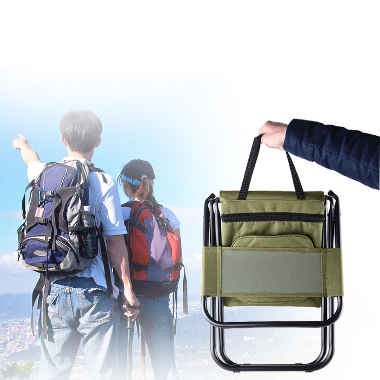 Silla de pesca portátil, refrigerador, mantiene el calor y el frío, silla de playa plegable y portátil