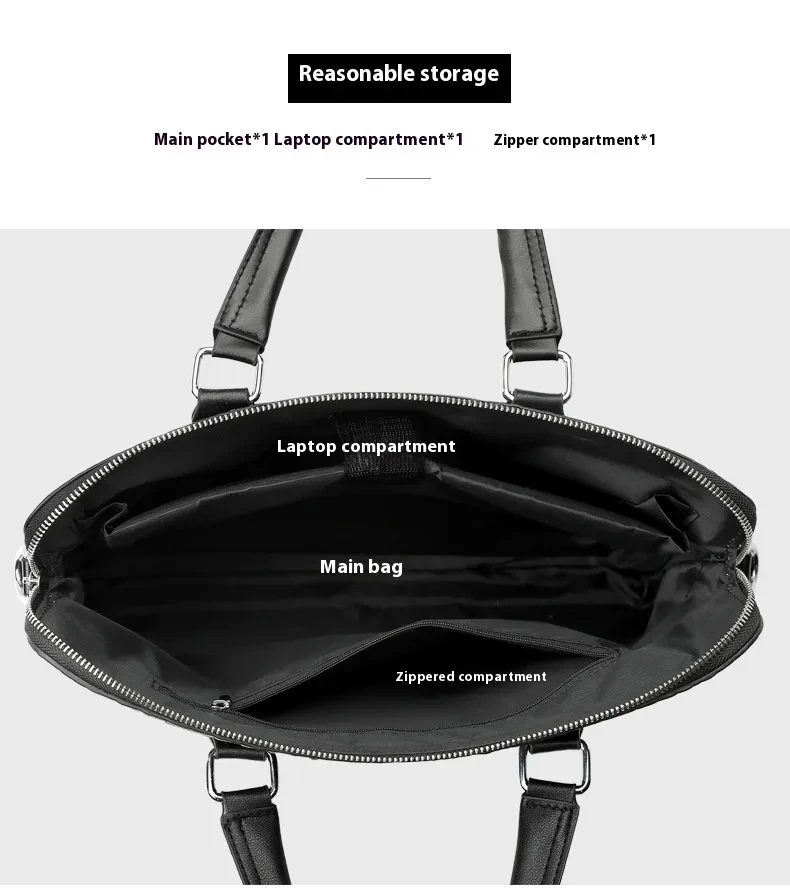 Nuevo maletín de hombro para ordenador de negocios con estampado de cocodrilo para hombre